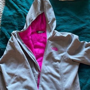 XL Northface double zip up hoodie